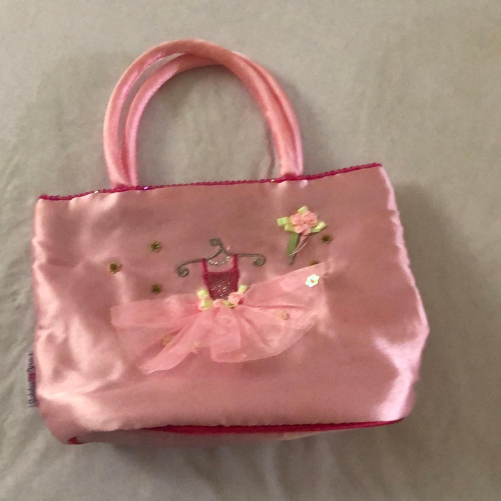 Pink ballerina handbag for kids.